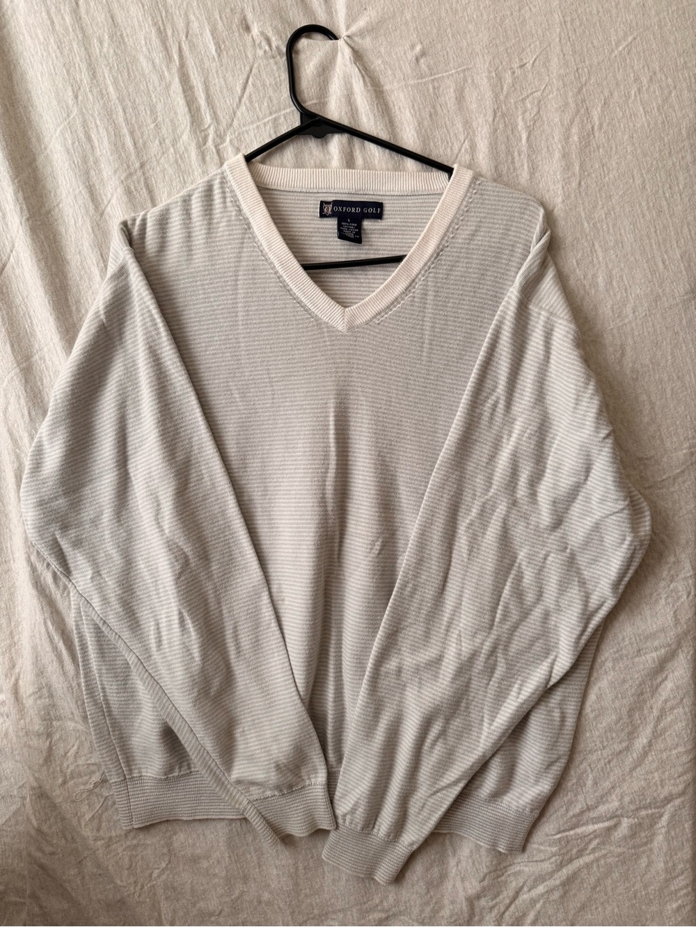 Oxford Men’s V-Neck Striped Sweater